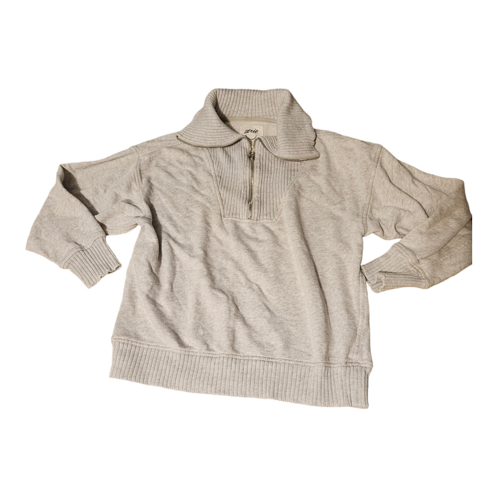 Aerie XS Long Sleeve Light Gray Pullover Sweater